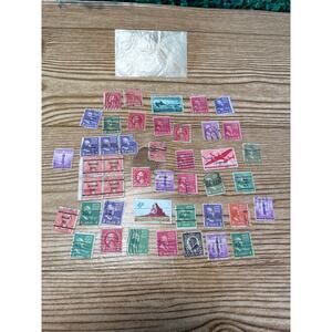 Large Lot of Mixed United States (US) Postage Stamps With Historical Figures